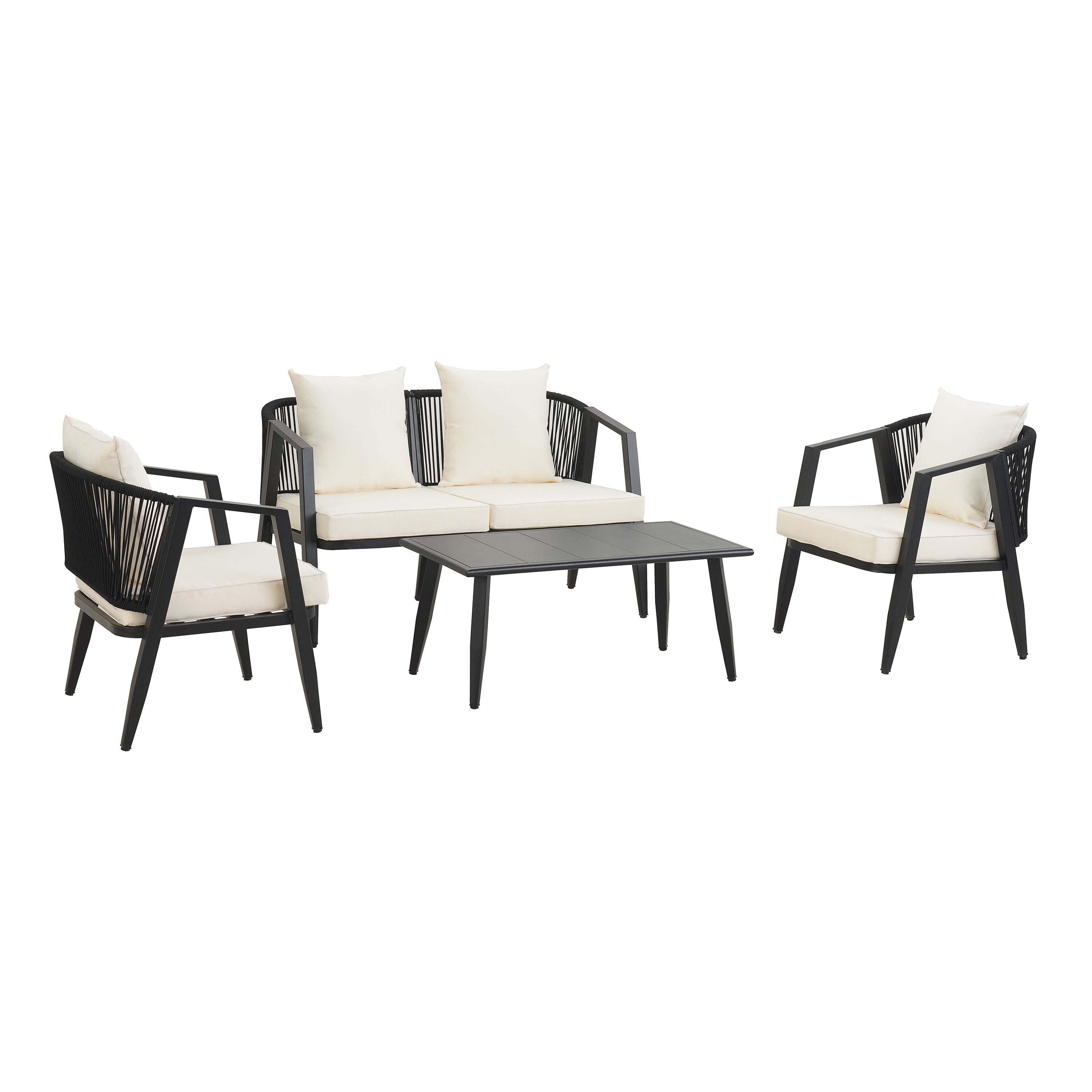 U_STYLE Durable and Comfortable Outdoor Seating Set,Suitable for Patios, Lawns, and Poolsides