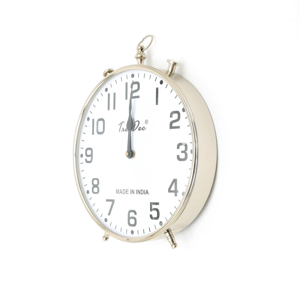Decorative & Classic Aluminium Silver Table Clock-Desk clock