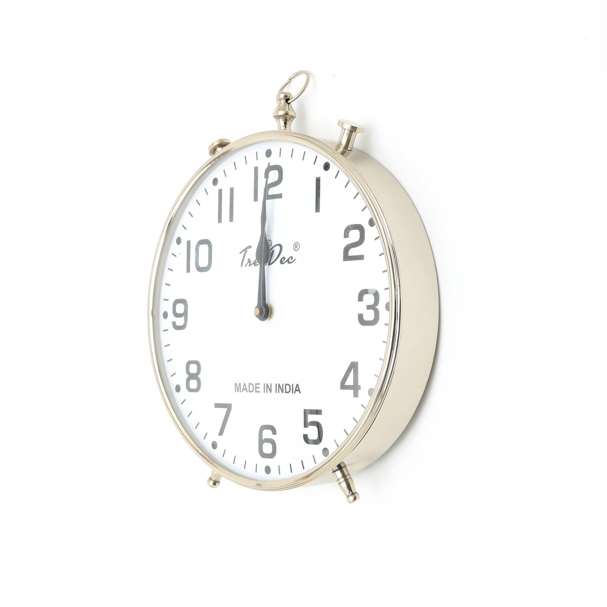 Decorative & Classic Aluminium Silver Table Clock-Desk clock