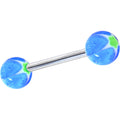 PSYCHEDELICH Aqua STAR Acrylic Barbell Tongue Ring