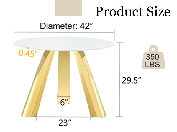 42' Luxury Sintered Stone Table: 0.45' Durable Top + 6' Steel Legs, 500lb Capacity, Stain/Heat-Resistant White/Gray Veined Surface - Modern Minimalist Design