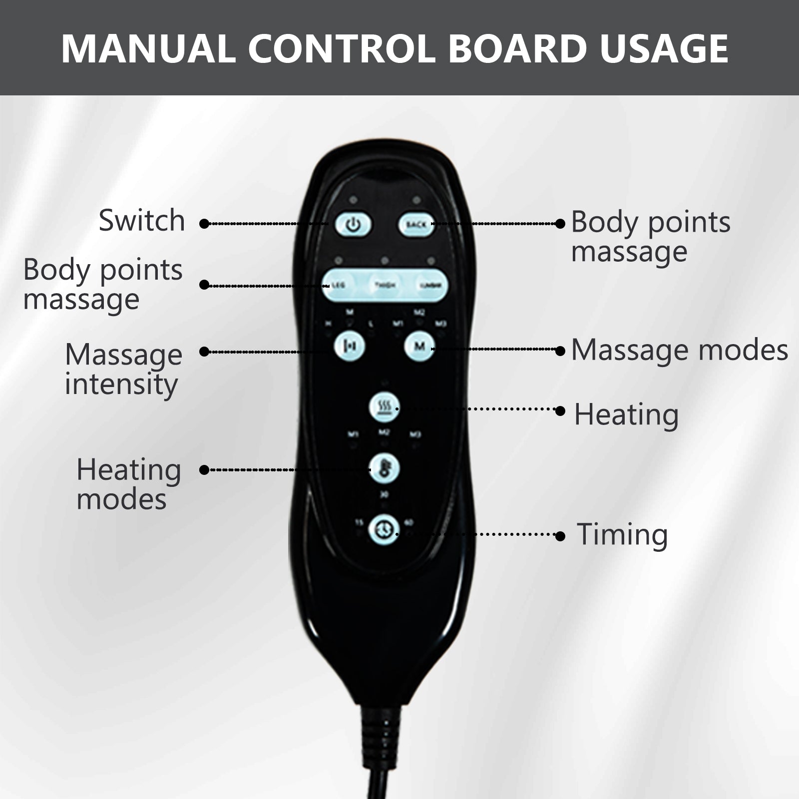 Black PU Single Motor Power Lift Recliner Chair with Massage and Heat for Elderly, Heavy Duty Motion Mechanism and One USB for Charging, Max Reclining Angle 155°