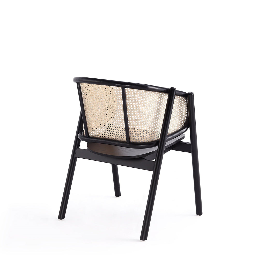 Accent Armchair in Black and Natural