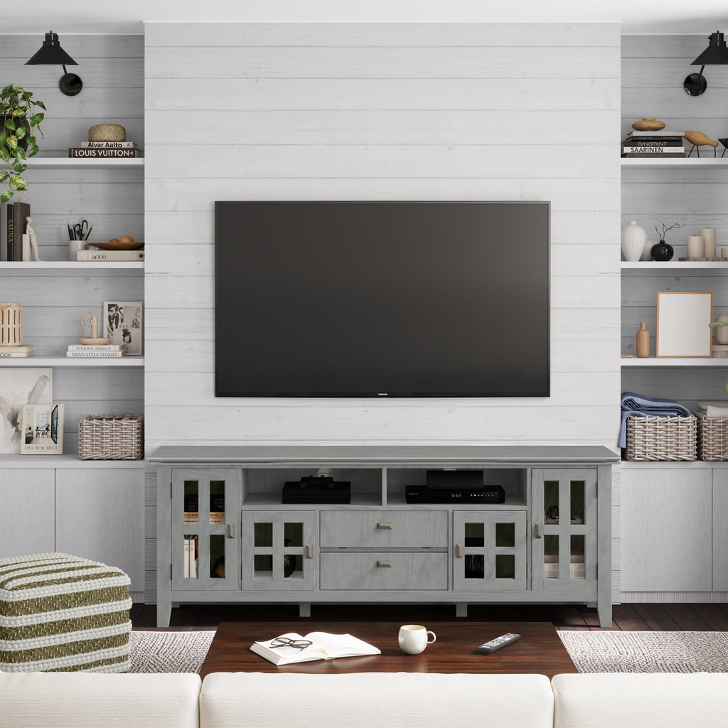 Artisan - 72' TV Media Stand - Fog Grey