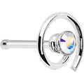 Sterling Silver Swirl Aurora Nose Bone Created with Crystals