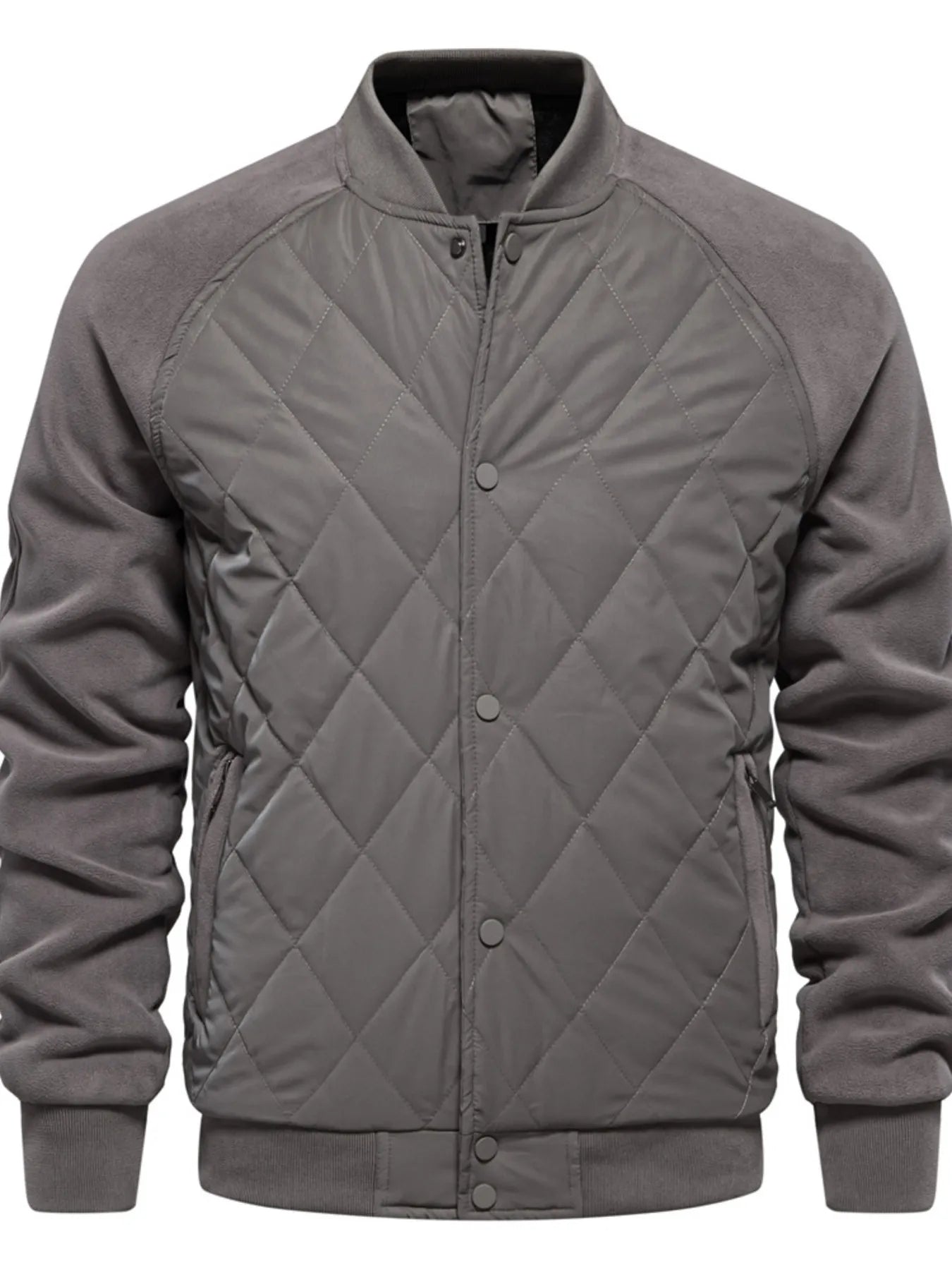 Quilted Snap Down Long Sleeve Jacket
