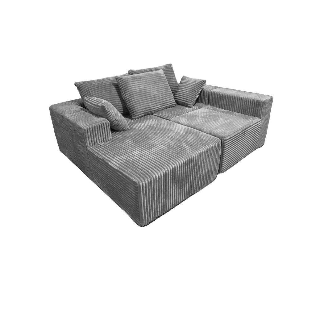 Corner combination sofa, sectional sofa ,couch sofa,sofa bed, made of high-density sponge and soft plush fabric, with multiple combinations available(gray)