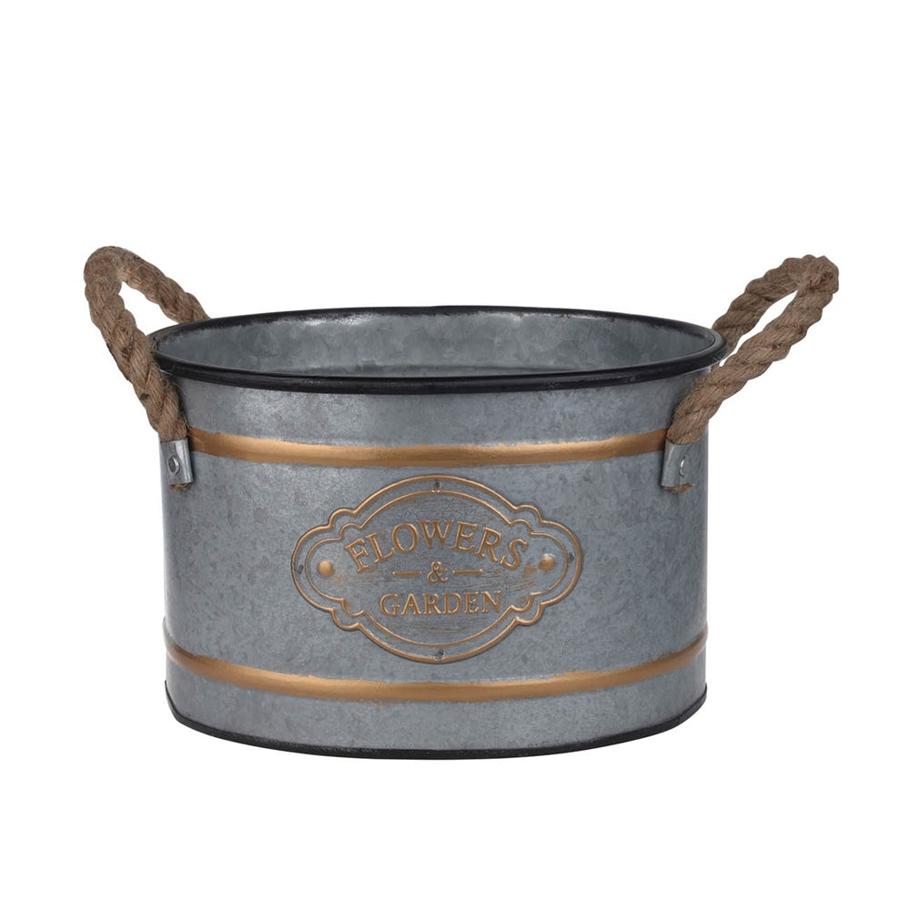 Set of 3 Huxley Metal Decorative Pots