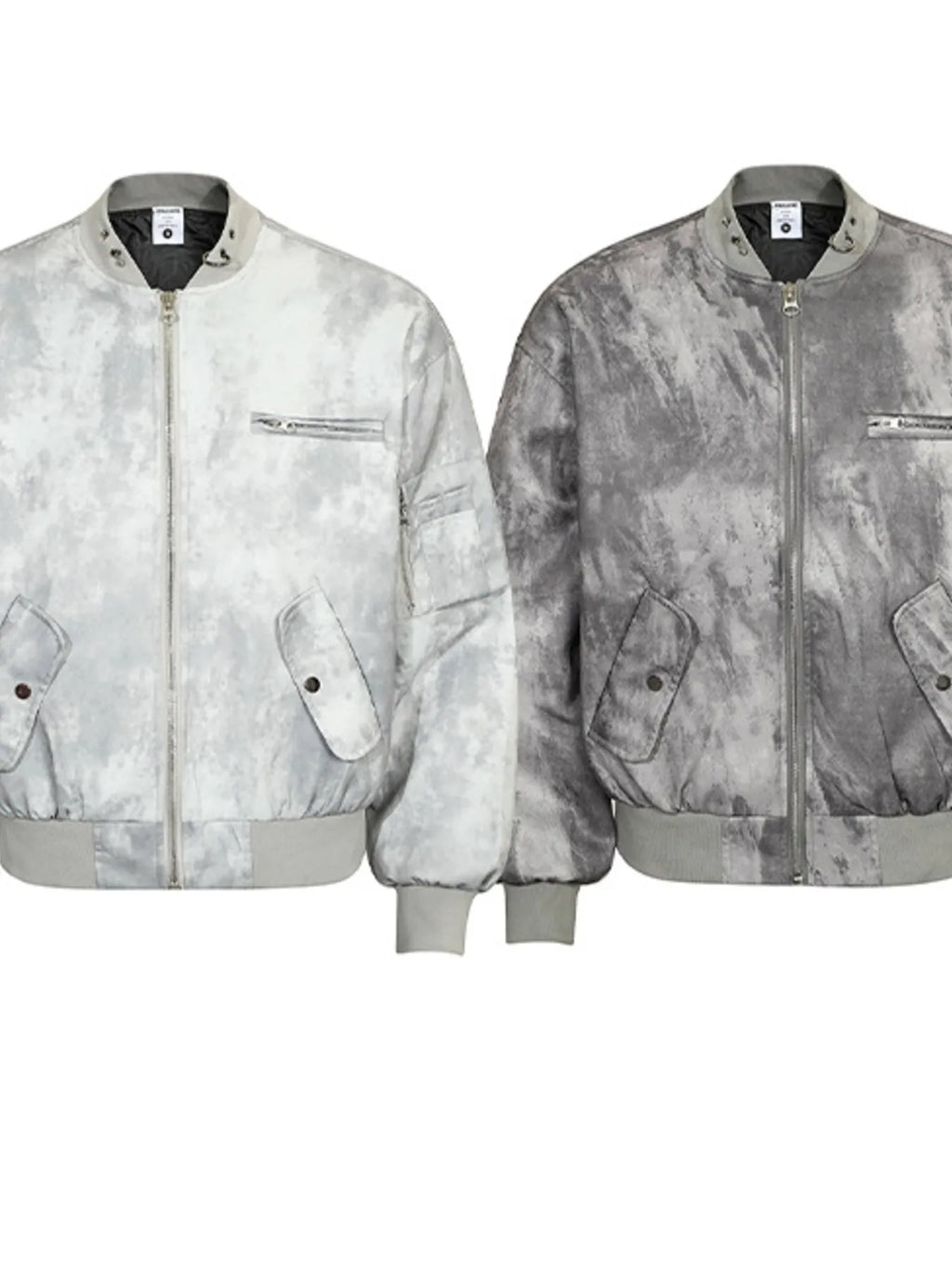 Tie-Dye Zip-Up Bomber Jacket