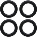 0G Black Rubber O-Ring 4-Pack