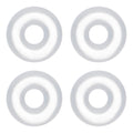 12G Clear Rubber O-Ring 4-Pack