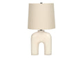 Lighting, 25'h, Table Lamp, Cream Resin, Beige Shade, Modern