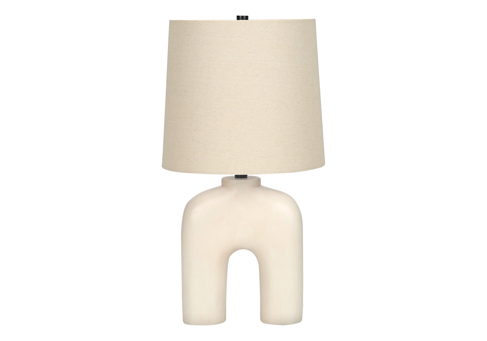 Lighting, 25'h, Table Lamp, Cream Resin, Beige Shade, Modern