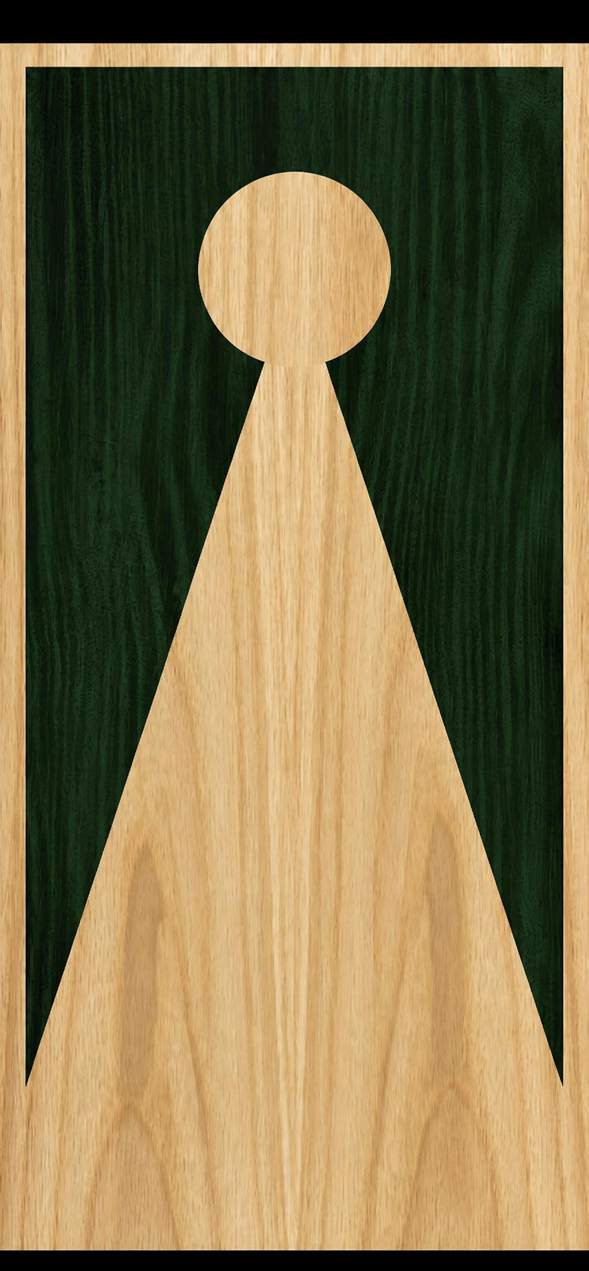 Triangle Wood Grain Patterned Cornhole Boards