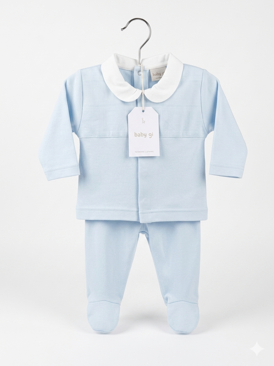 Baby GI - Light Blue 2pc Footie Set