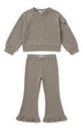 Zhoe & Tobiah girl knit naturale pants sweatshirt set