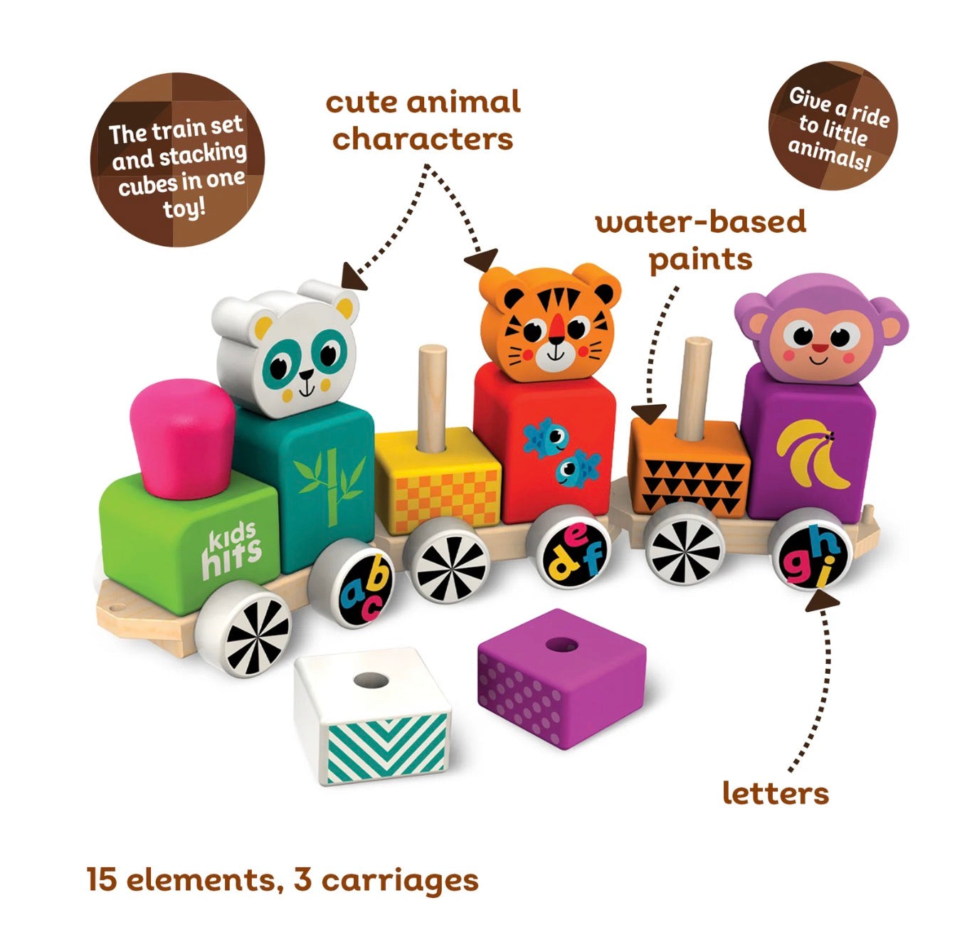 Kids Hits - Happy Friends Wooden Train