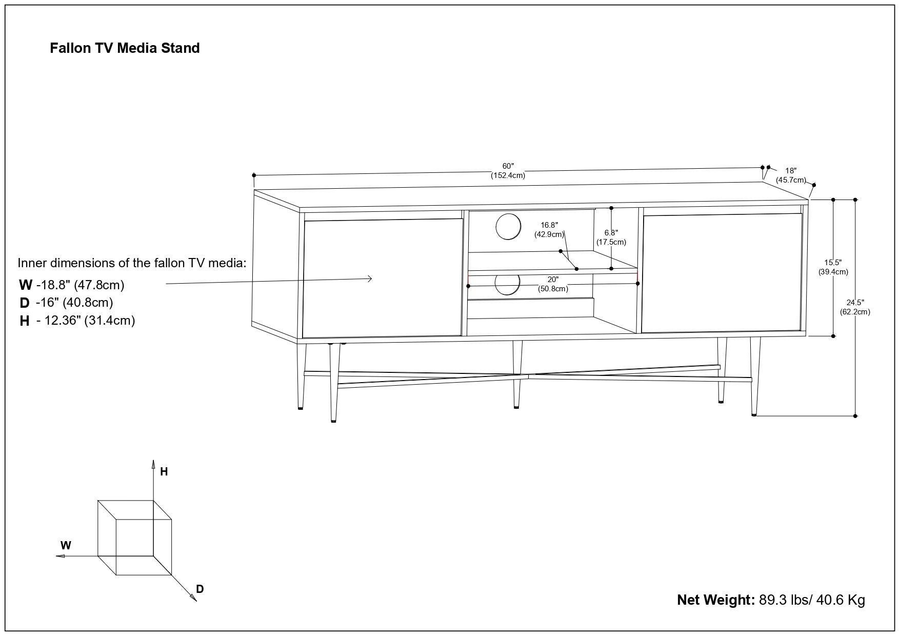 Fallon TV Media Stand