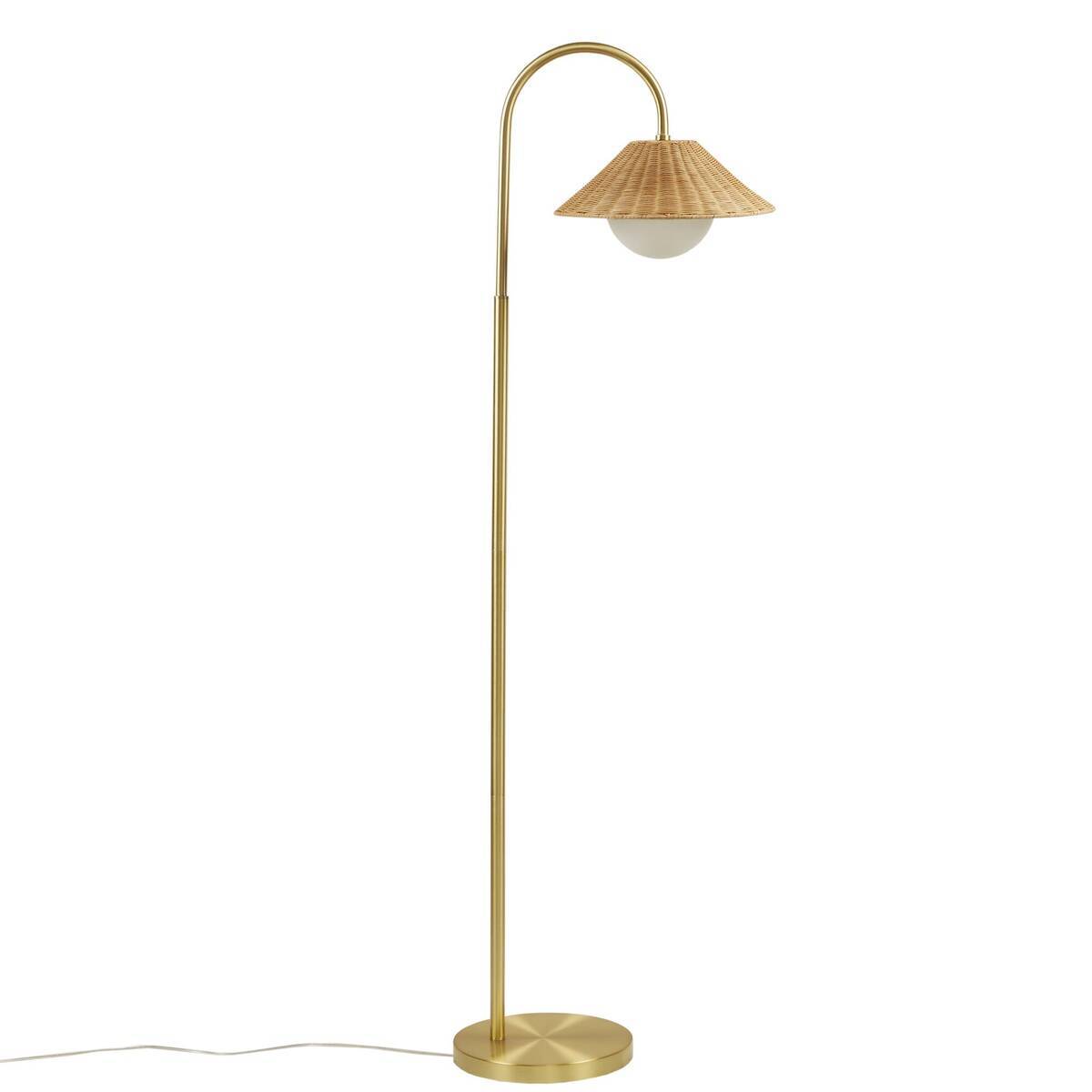 Rattan Weave Shade Floor Lamp Gold/Natural See below