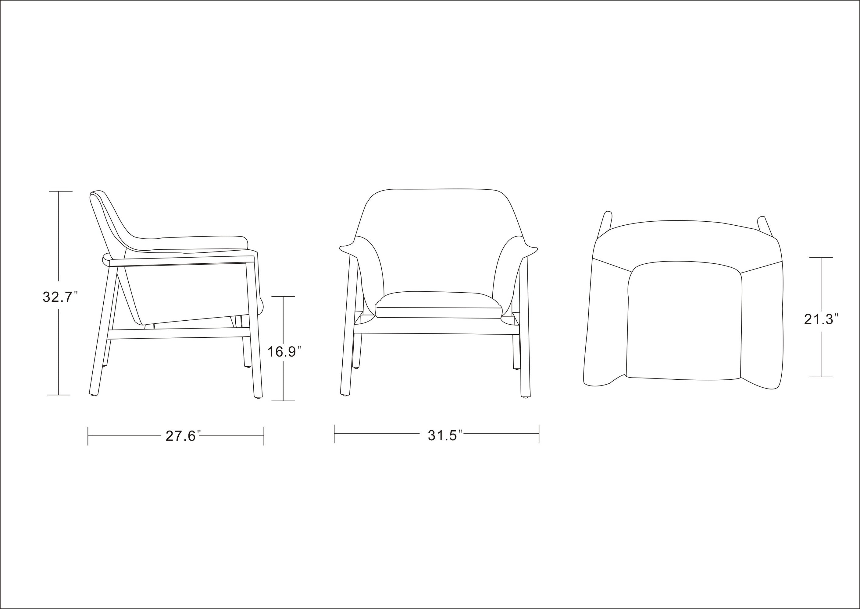 Accent Armchair in Gray