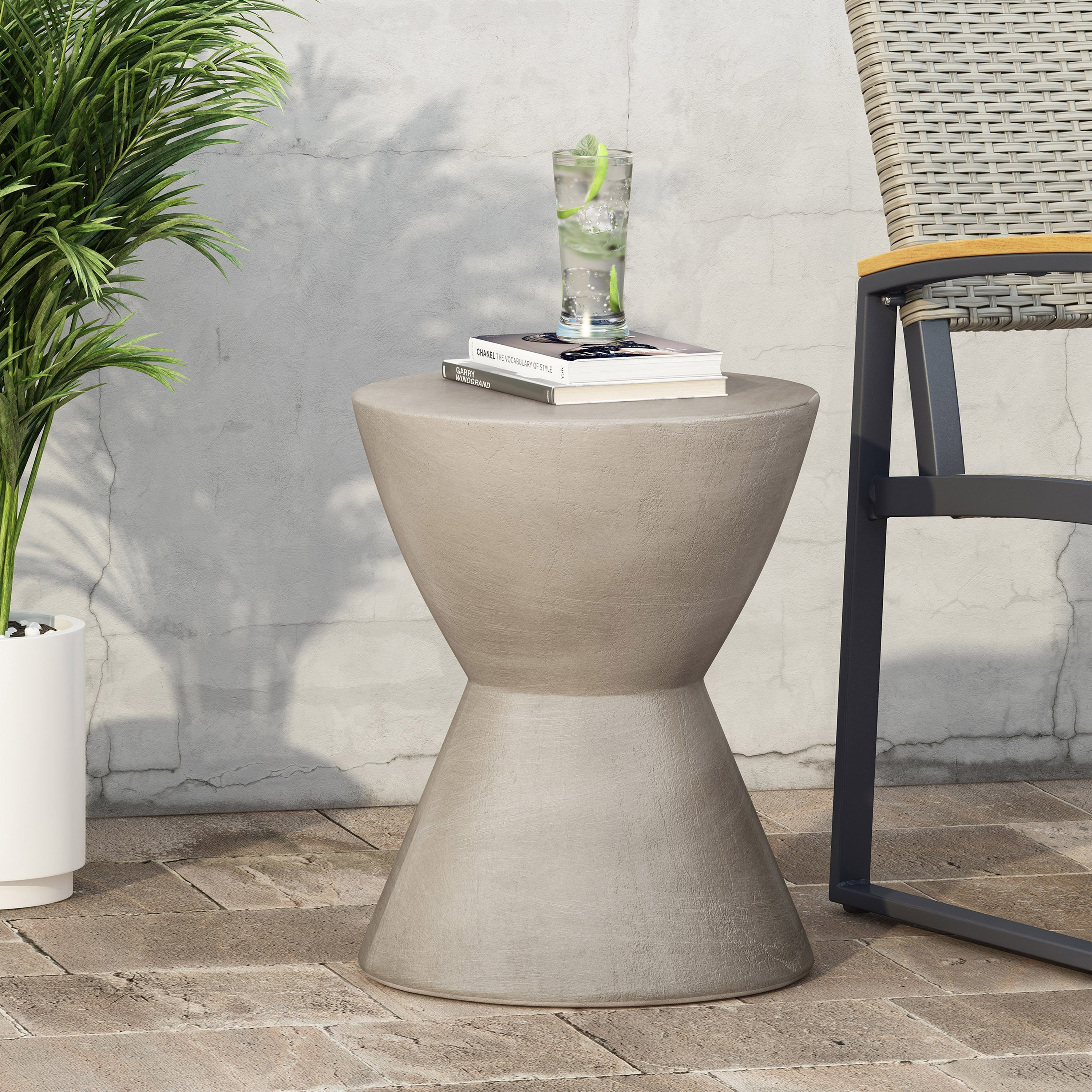 Outdoor MGO Side Table, Light Grey_70883.00