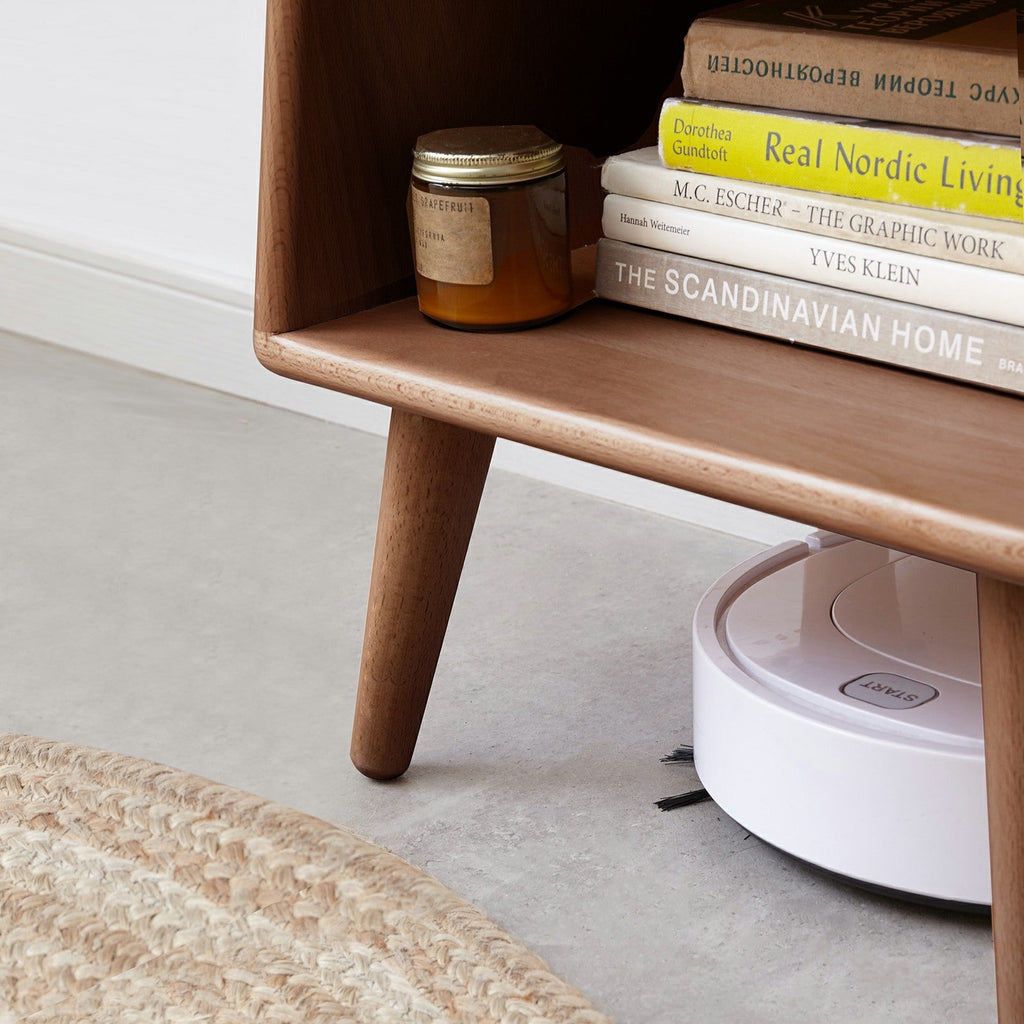 Pure Solid Wood Bedside Cabinet Modern Simple Nightstands European Beech Solid Beech Storage Cabinet Natural