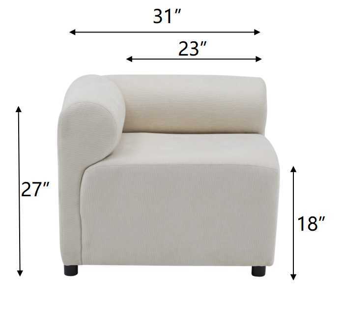 Evelyn 114 in.6-Piece U Shaped Modular Free Combination Sectional Sofa Couch for Living Rooms