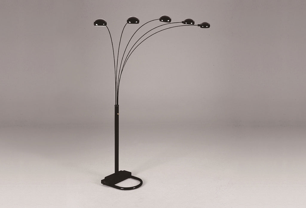 1pc Modern Design Classic Peacock Shade 82' Floor Lamp Black Living Room