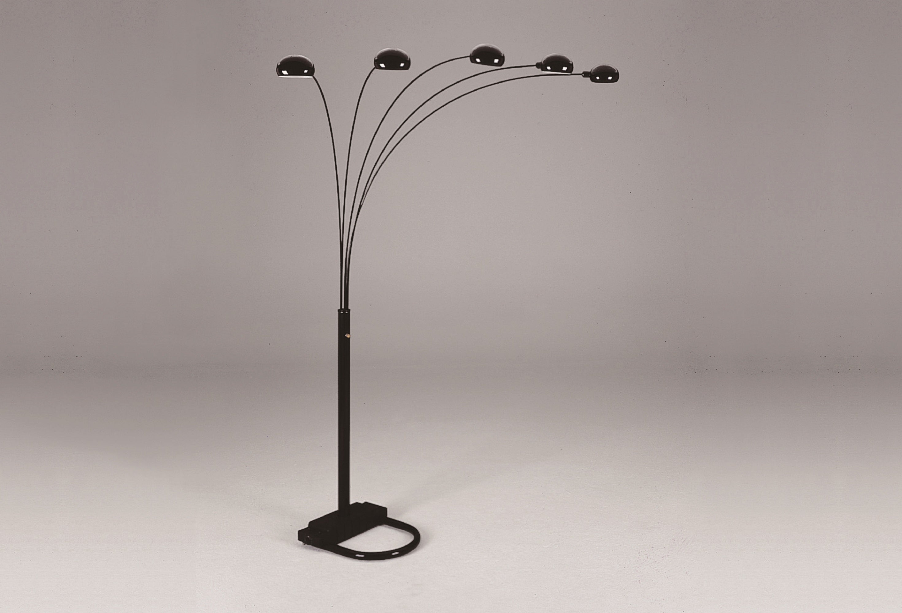 1pc Modern Design Classic Peacock Shade 82' Floor Lamp Black Living Room