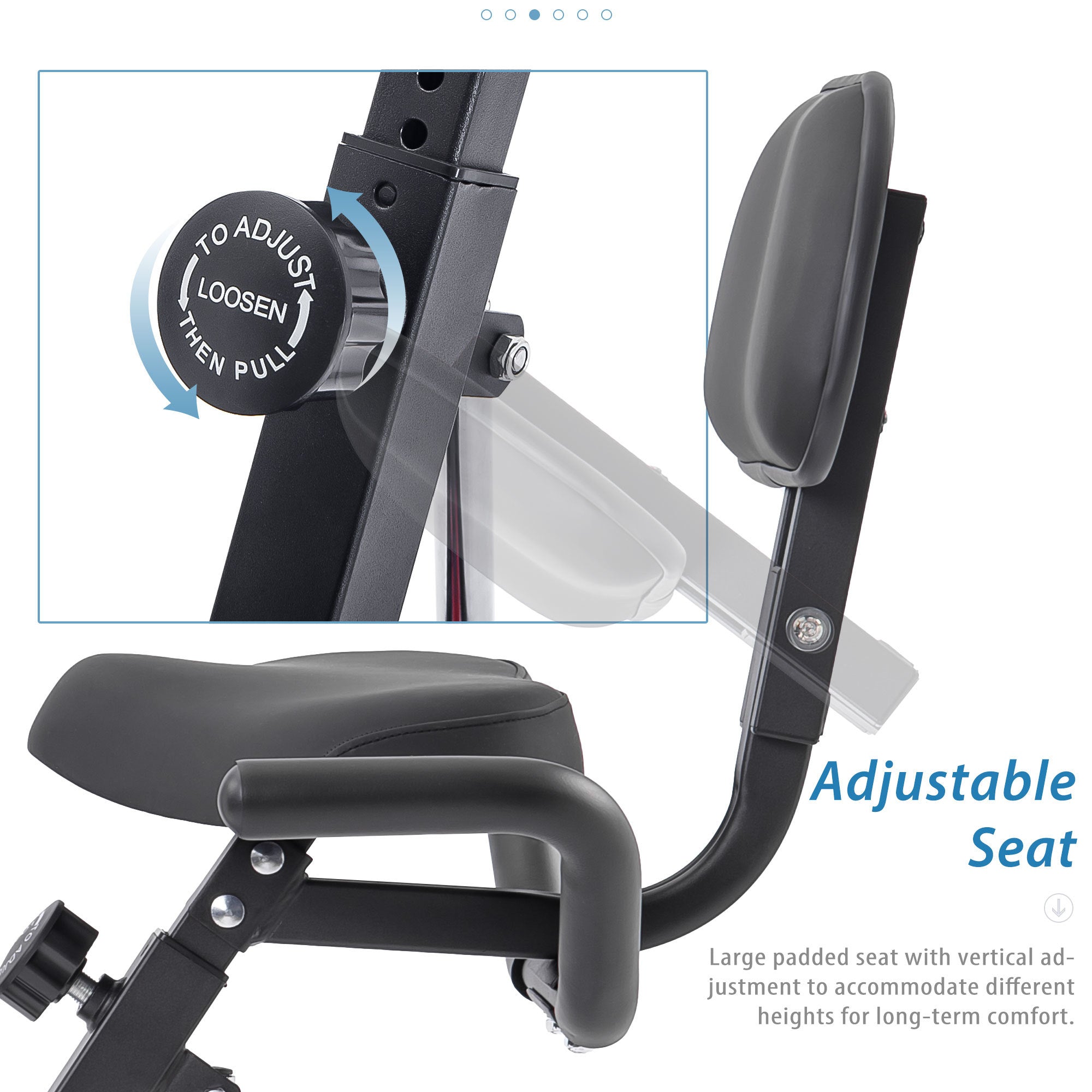 Exercise Bike,Workout Bikes for Home,Folding Stationary Bikes for Home with 16-Level Magnetic Resistance, 300LBS Capacity X-Bike Indoor Exercise Equipment with Heart Rate Sensor & LCD Monitor