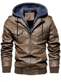 Zip Up Drawstring Hooded Jacket