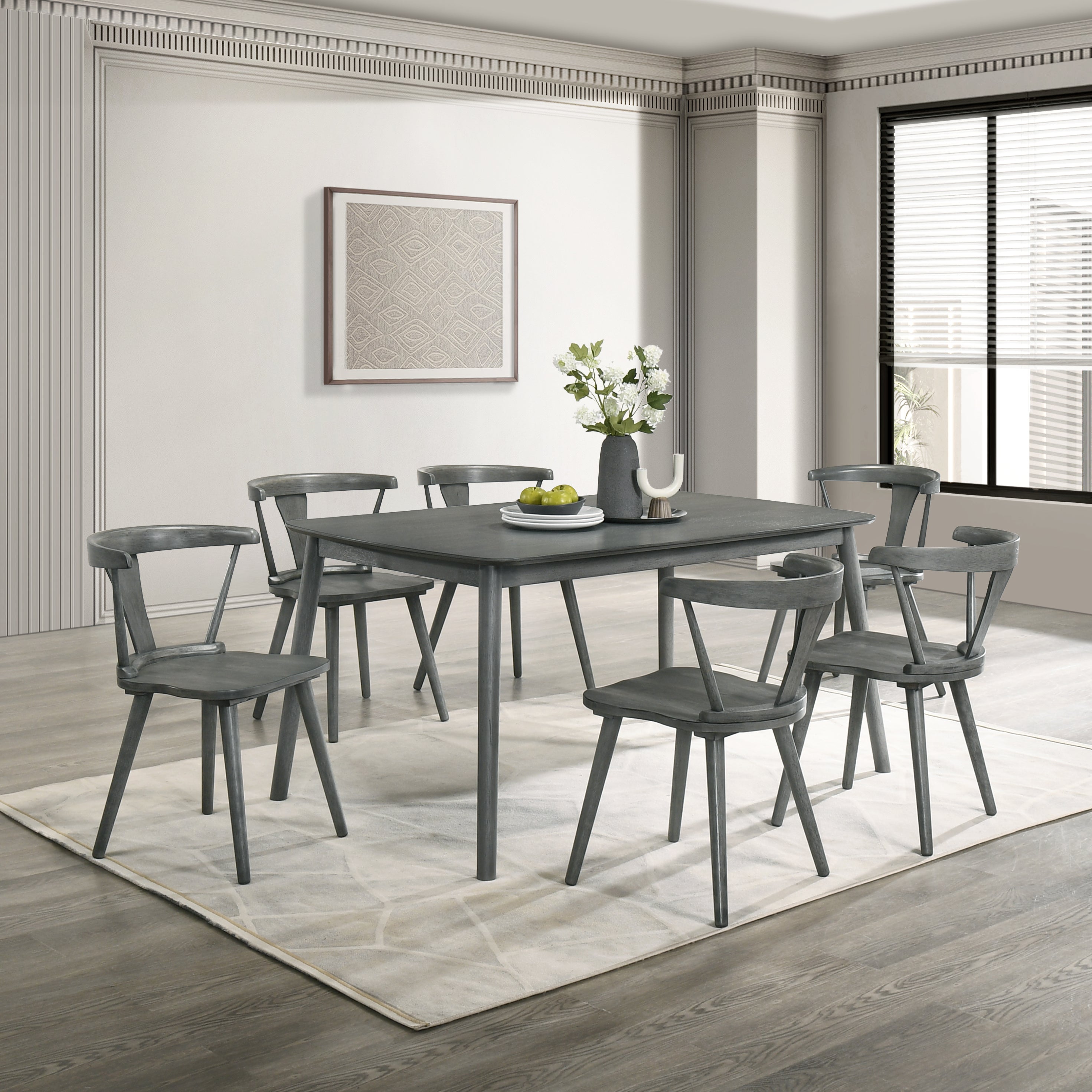 [Set of 2] Rustic Farmhouse Dining Chairs, Solid Wood Side Chairs for Kitchen & Dining Room, Easy Assembly