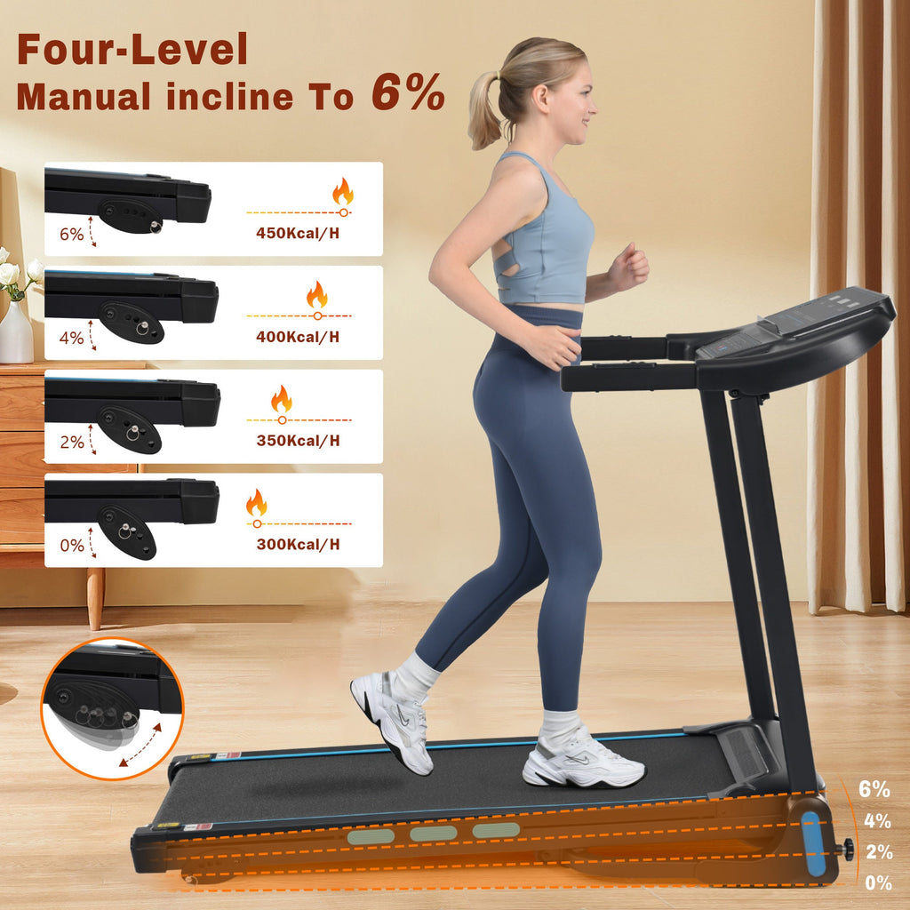 New Treadmills for Home, 3.5HP Hydraulic System Auto Foldable Treadmill with Incline,10MPH 350Lbs Weight Capacity Electric Treadmills with Heart Rate Sensors,Type C & USB Charge ,Bluetooth Speaker