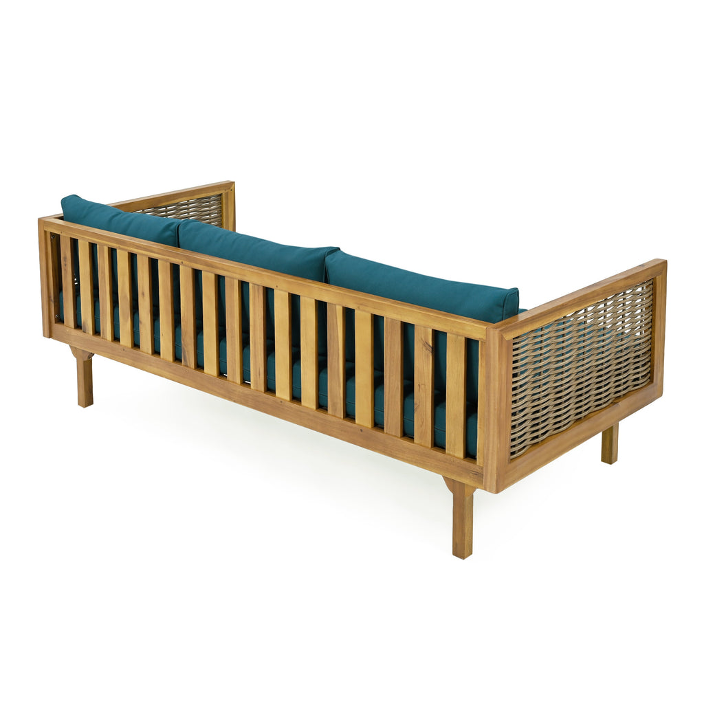 PATIO FURNITRE SETS : CLAREMONT 3 SEATER DAYBED + ACACIA WOOD TABLE