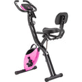 Exercise Bike,Workout Bikes for Home,Folding Stationary Bikes for Home with 16-Level Magnetic Resistance, 300LBS Capacity X-Bike Indoor Exercise Equipment with Heart Rate Sensor & LCD Monitor