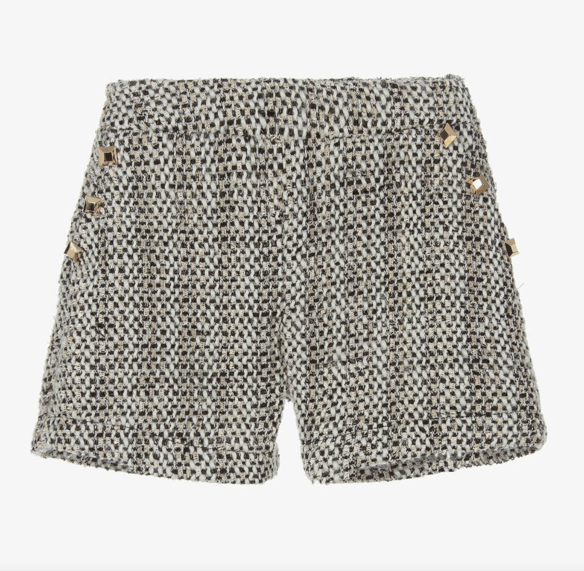 H Love - Multicolor Tweed Shorts