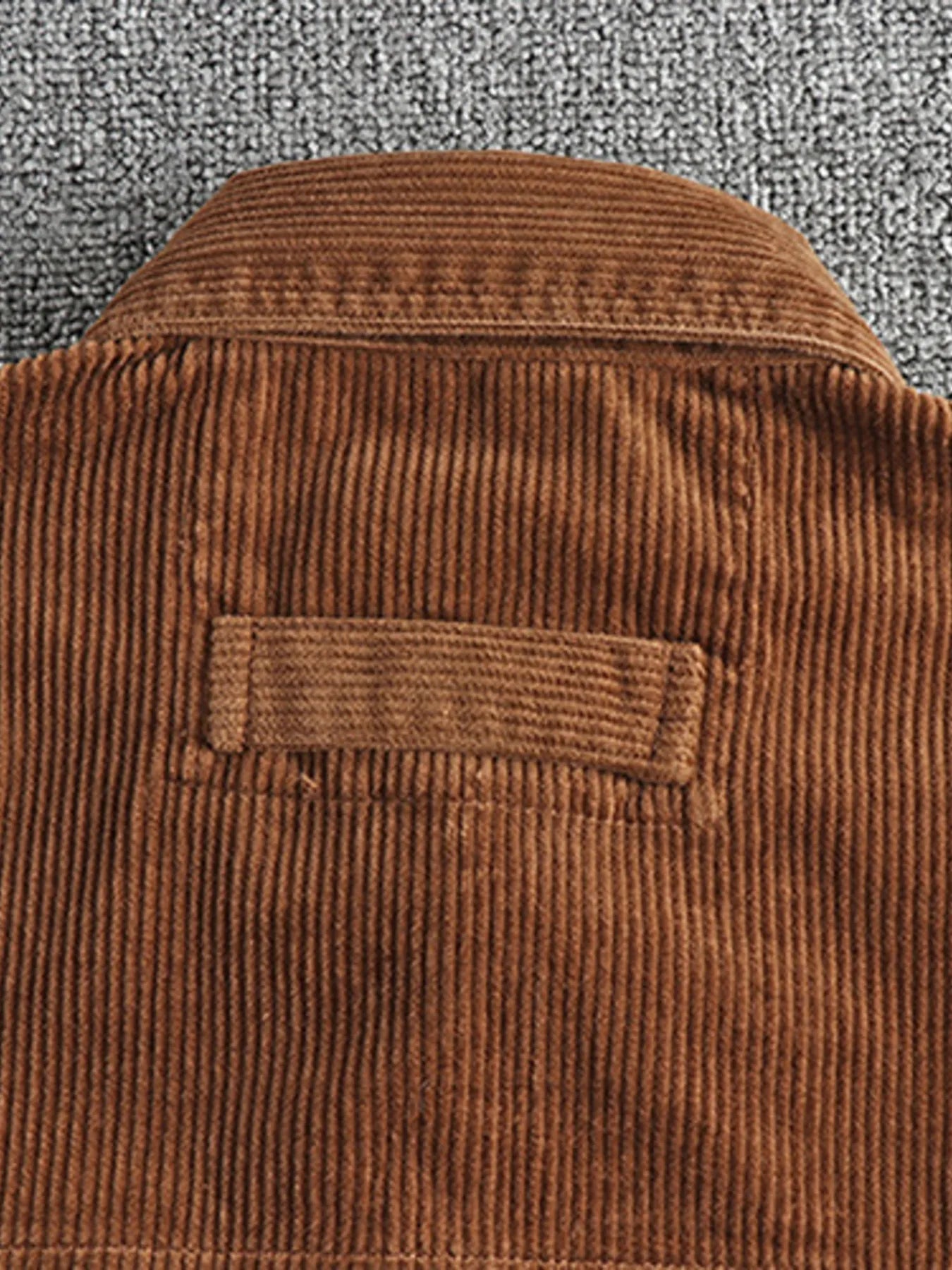 Corduroy Button Up Long Sleeve Jacket