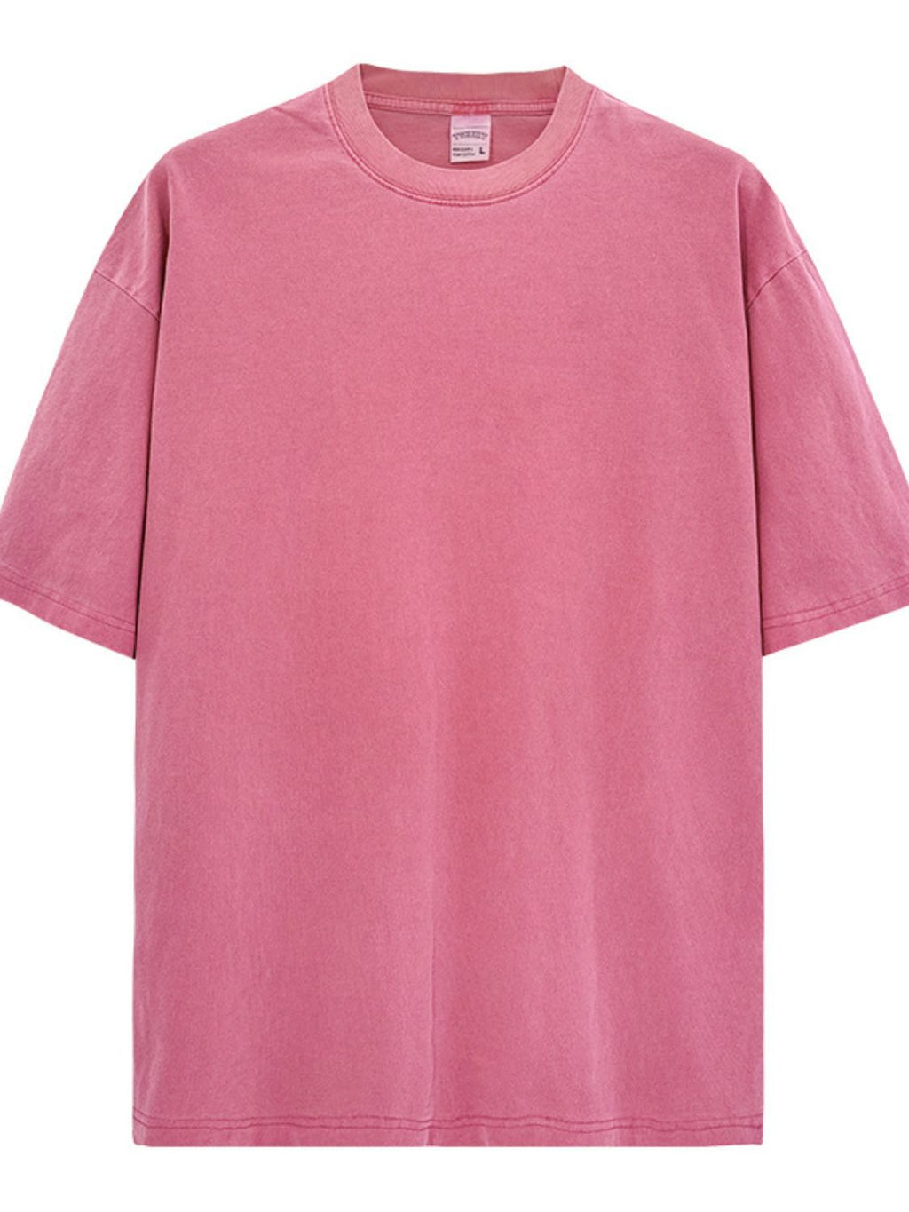 Round Neck Washed T-Shirt Plus Size