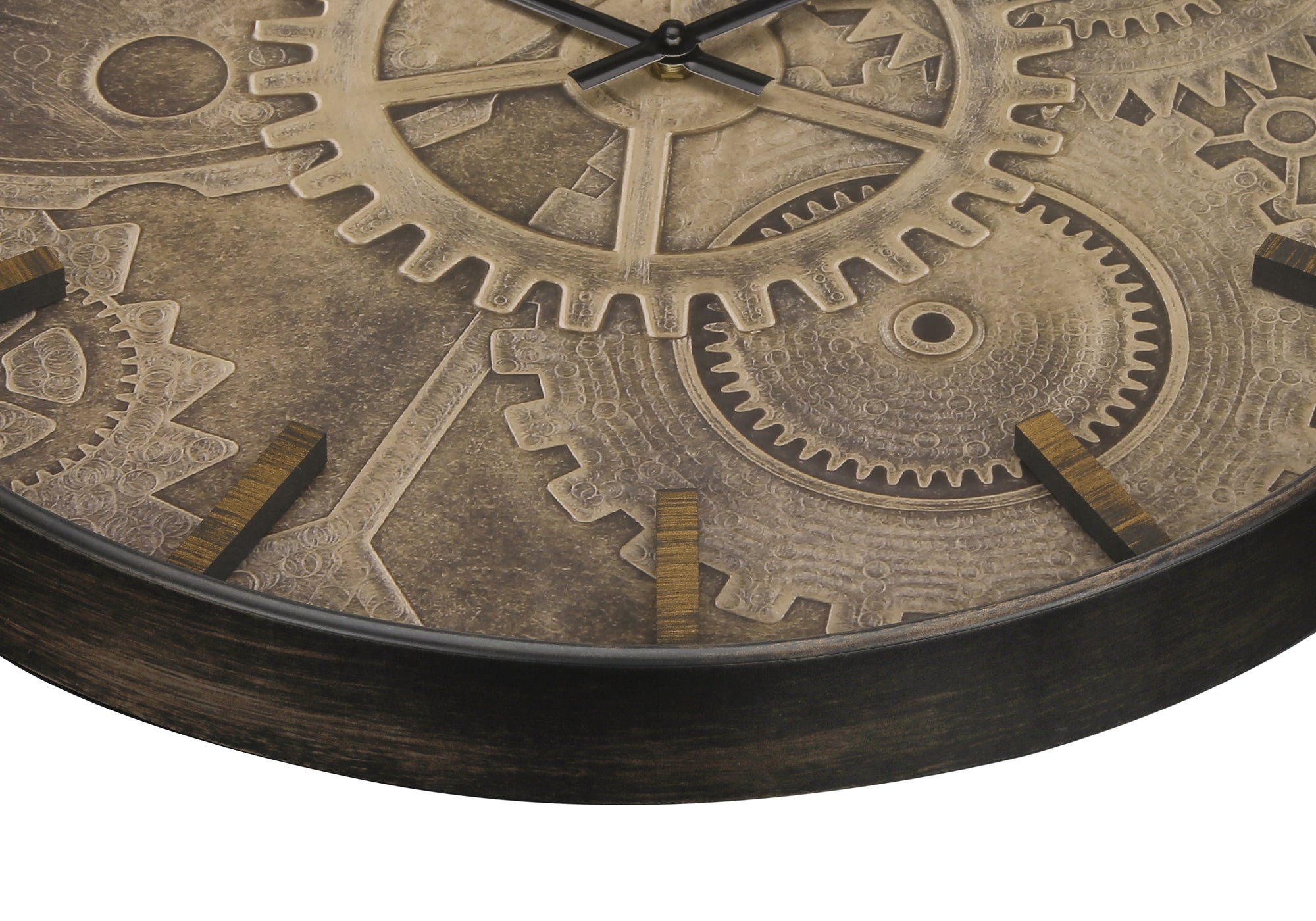 Clocks, 20' Round, Wall Clock, Brown, Transitional