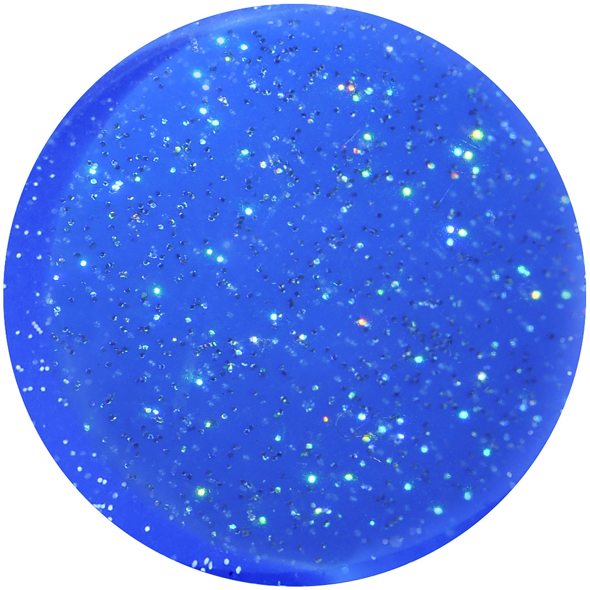 24mm Blue Neon Glitter Saddle Plug