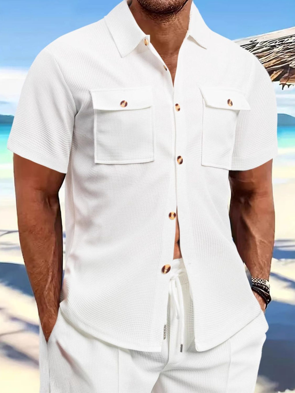 Button Down Short Sleeve Shirt Plus Size