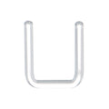 Septum Retainer 16G Clear Borosilicate Glass