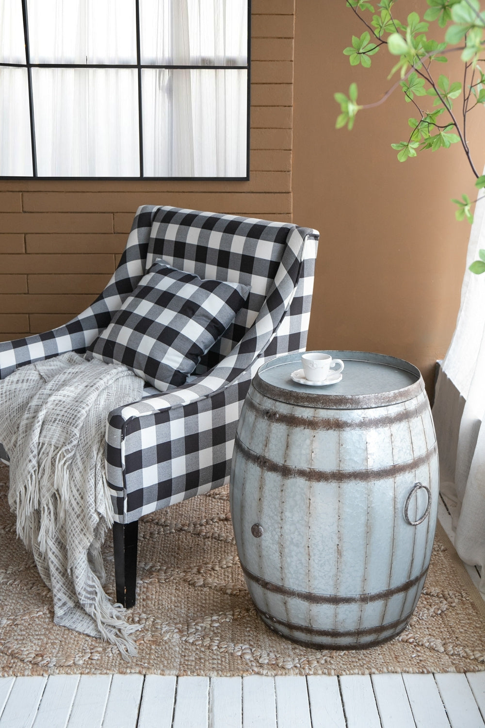 22.5x22.5x26' Drum Side Table