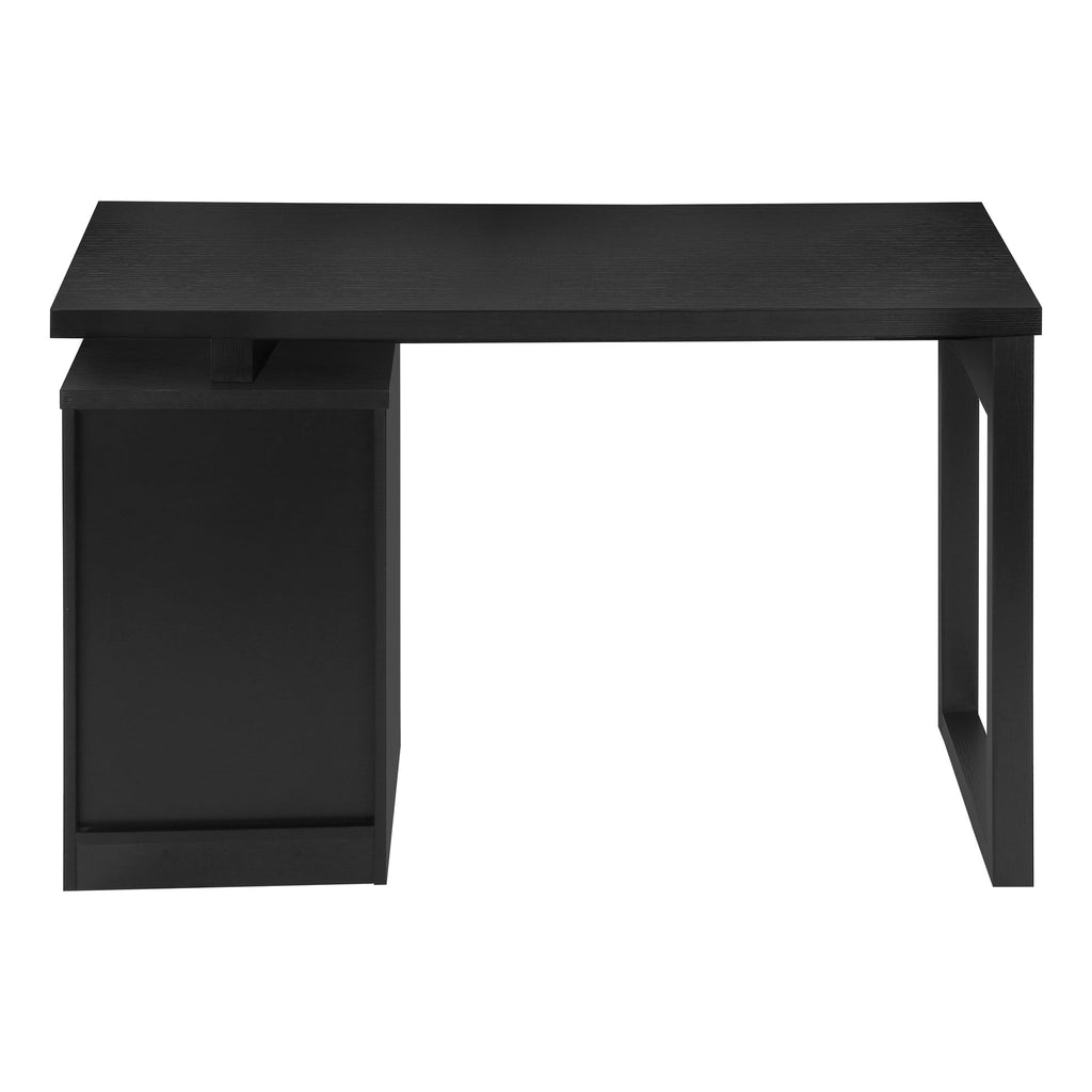 Computer Desk, Home Office, Laptop, Left, Right Set-up, Storage Drawers, 48'l, Work, Black Laminate, Contemporary, Modern