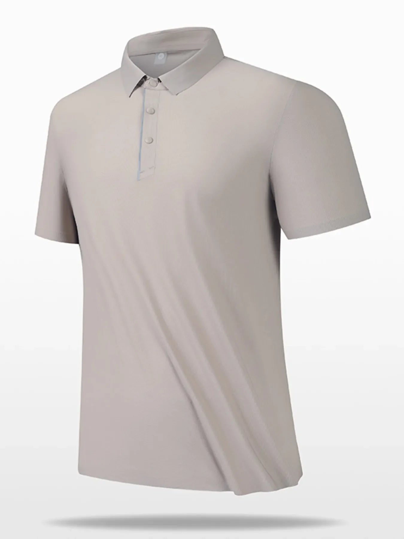 Button Detail Short Sleeve Polo Plus Size