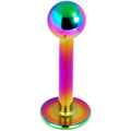 16G Rainbow Titanium Labret Monroe Tragus