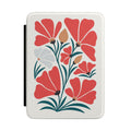 Coral Poppy Bouquet Kindle Paperwhite Case | Painterly Floral E-Reader Cover