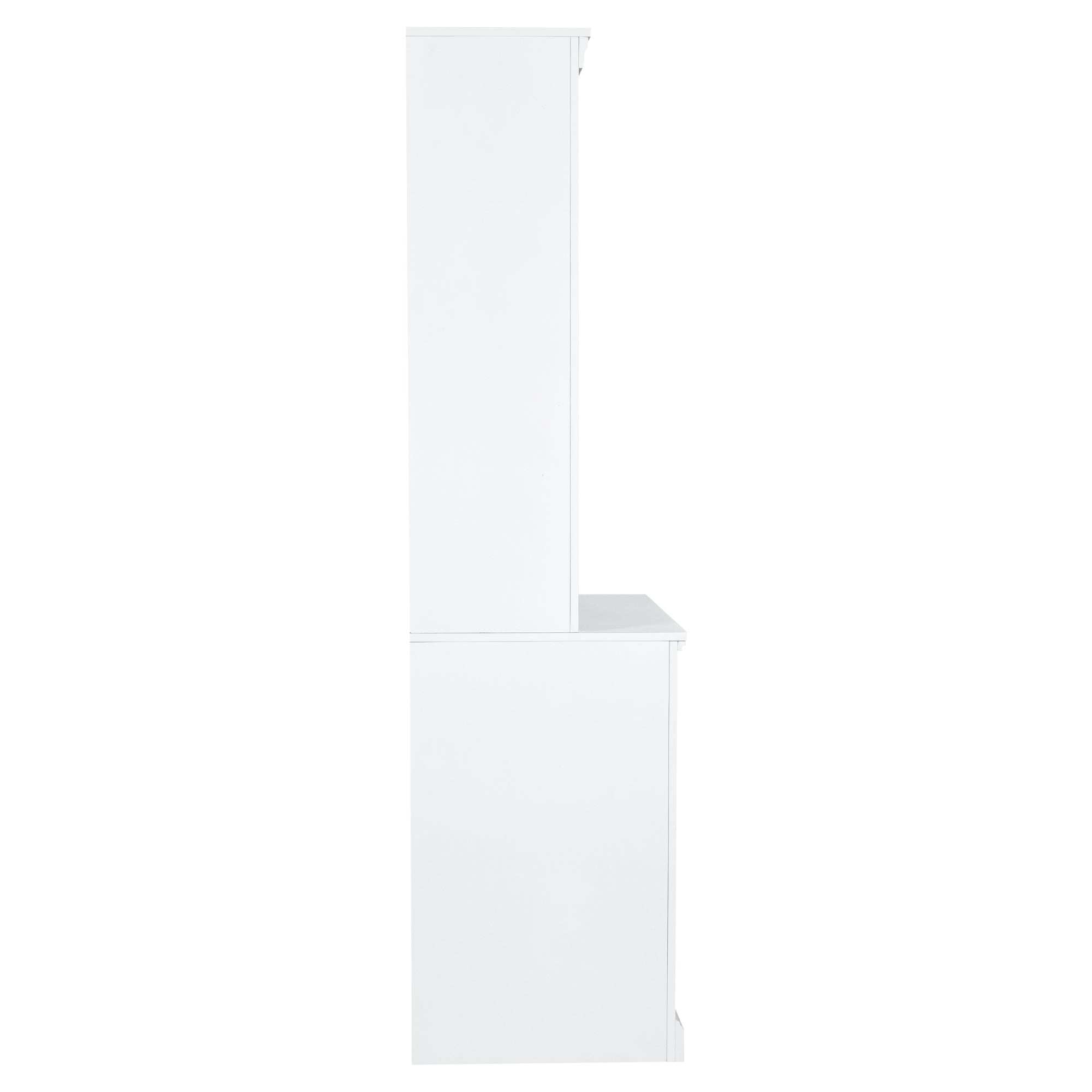 83.4"Tall Bookshelf with LED Lighting, Modern Bookcase with 2 Doors and 1 Drawer,Storage Bookcase with Open Shelves for Living Room,Home Office,White