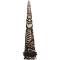 9/16 Brown White Resin Native Skull Taper