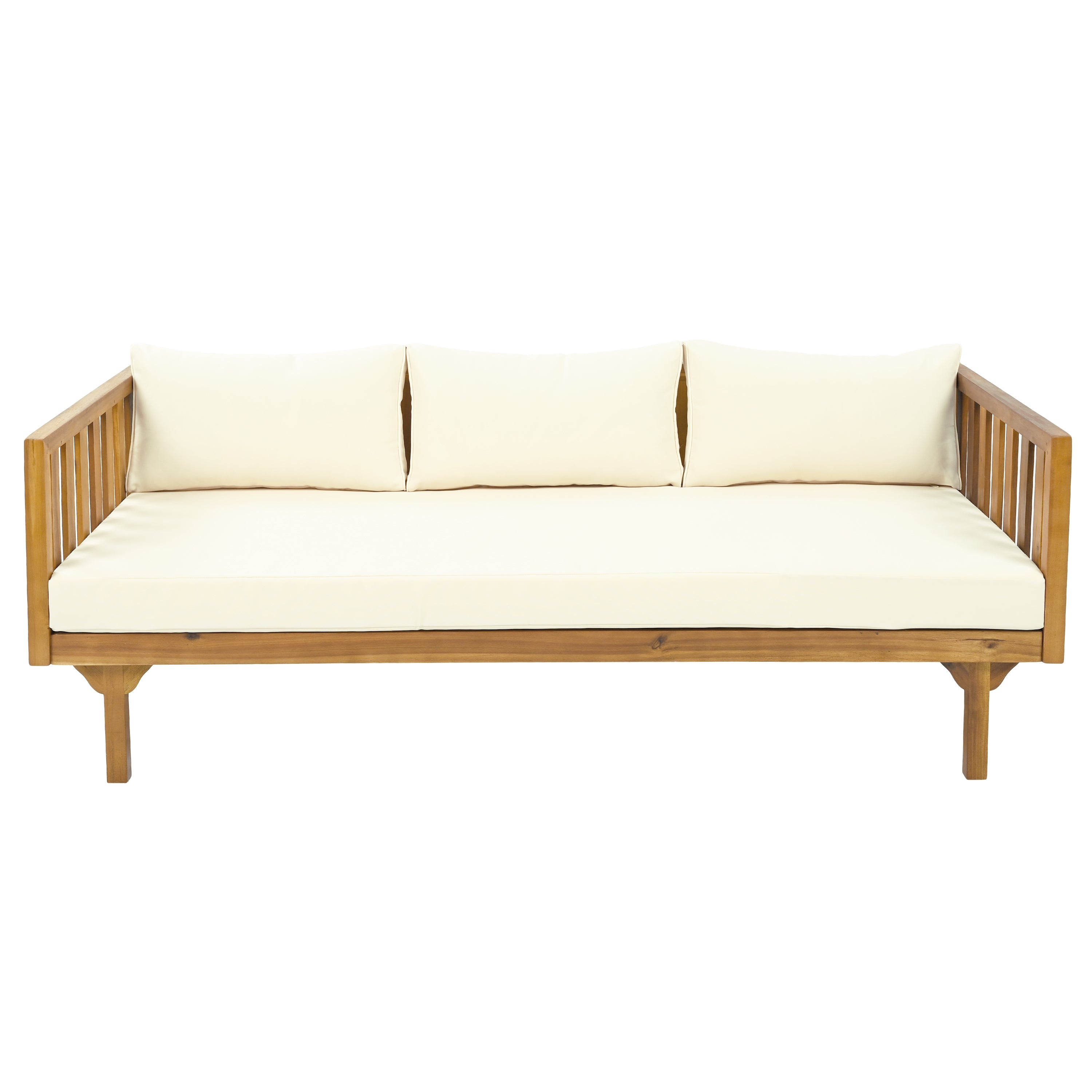 PATIO FURNITRE SETS : CLAREMONT 3 SEATER DAYBED + ACACIA WOOD TABLE